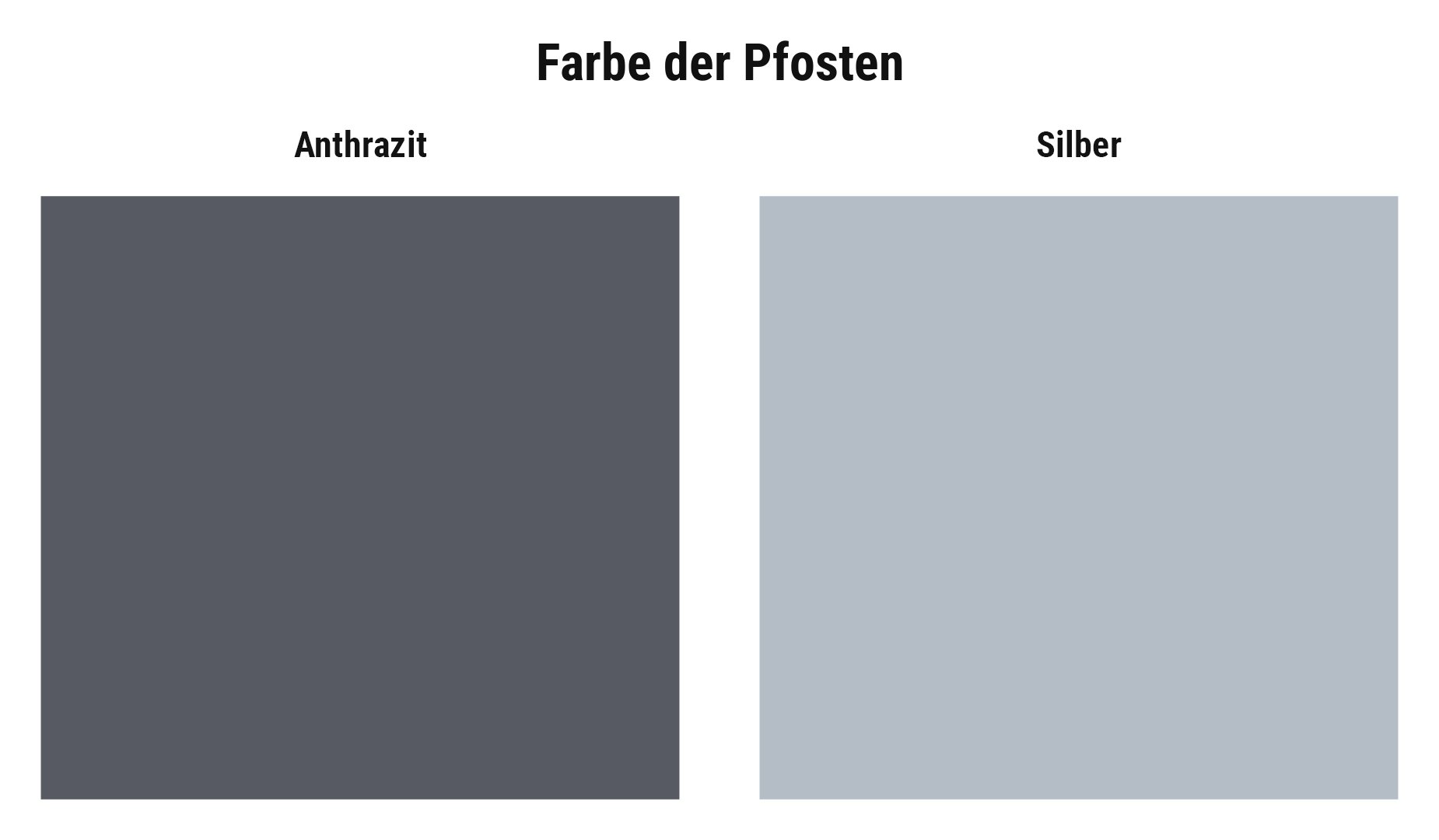 Farbauswahl Alu Rhombuszaun Büsum: Eco Steckzaun Pfosten in Anthrazit oder Silber