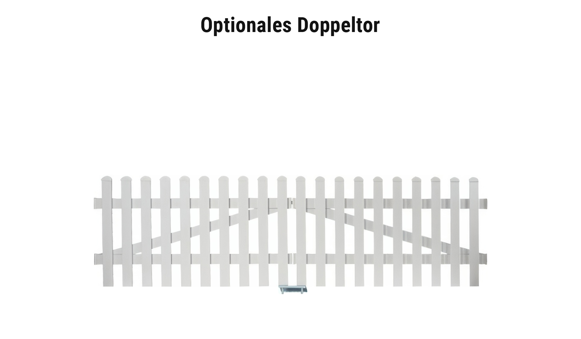 Aluminiumgartenzäune Komplettset optionales Doppeltor passend zur gewählten Zaunvariante