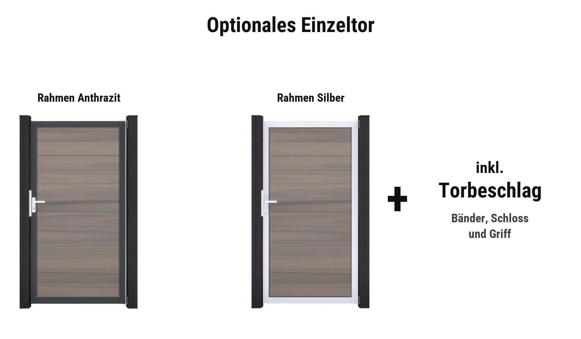Ribe Einzeltor: ca. 100 x 180 cm, Rahmen in Anthrazit oder Silber