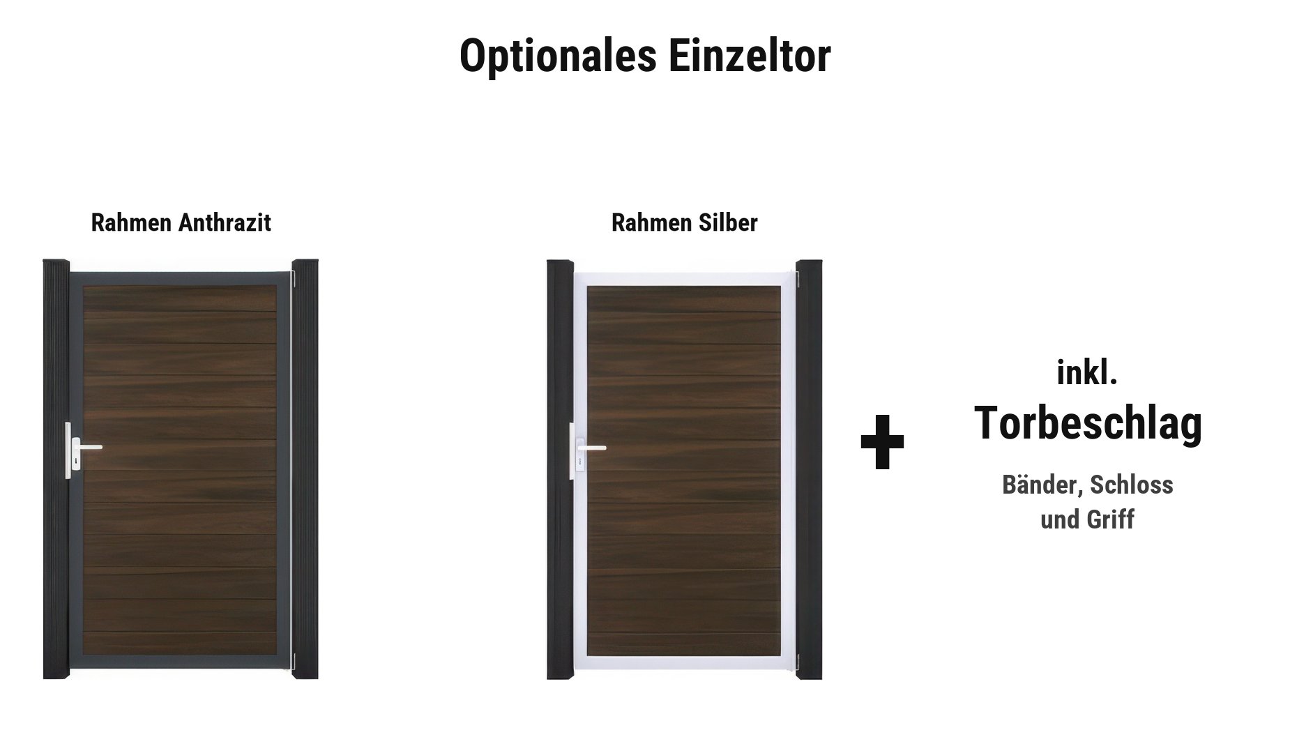 Viborg Einzeltor: ca. 100 x 180 cm, Rahmen in Anthrazit oder Silber