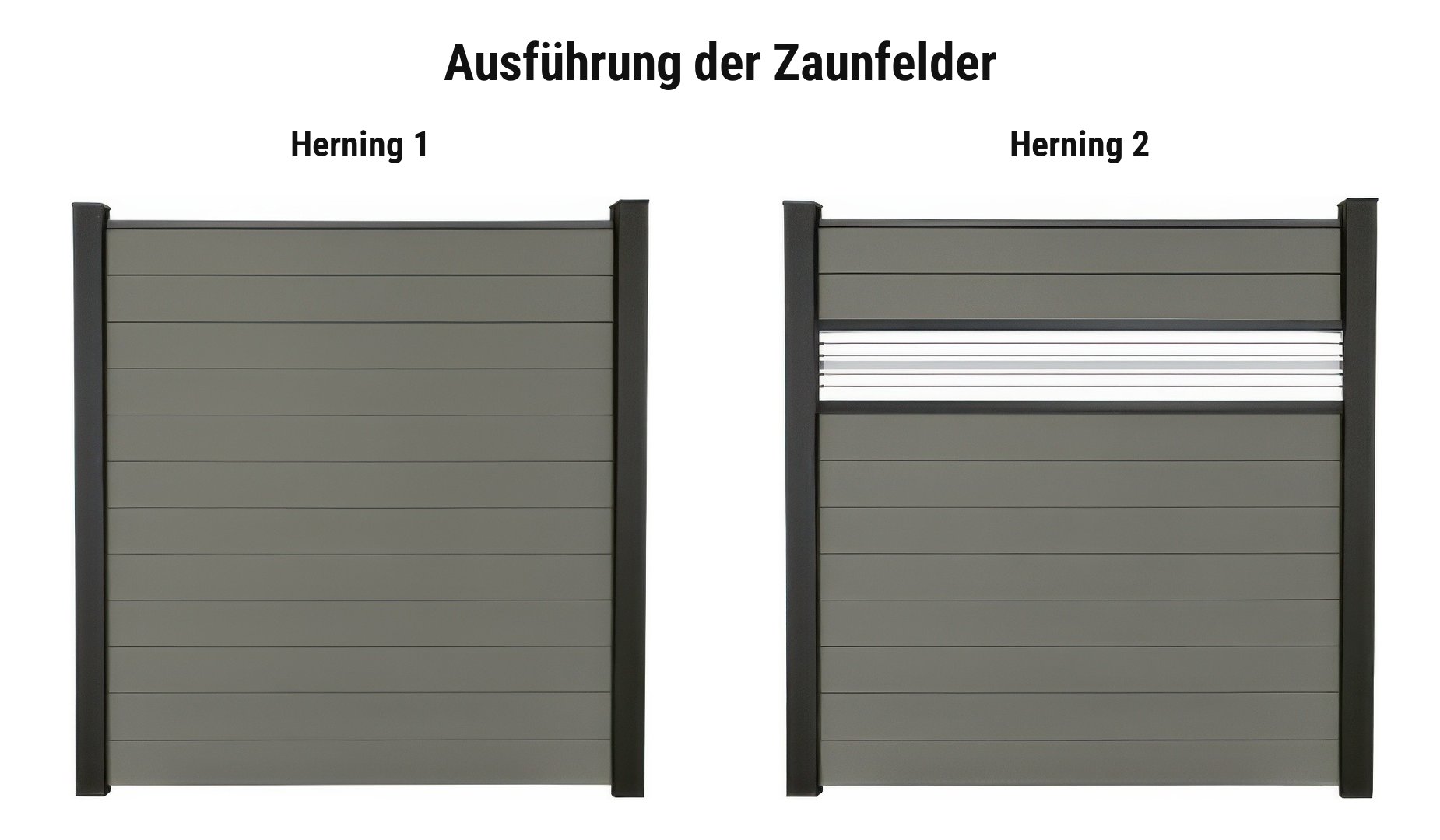 Ausführung BPC Steckzaun Herning: Herning 1 oder Herning 2