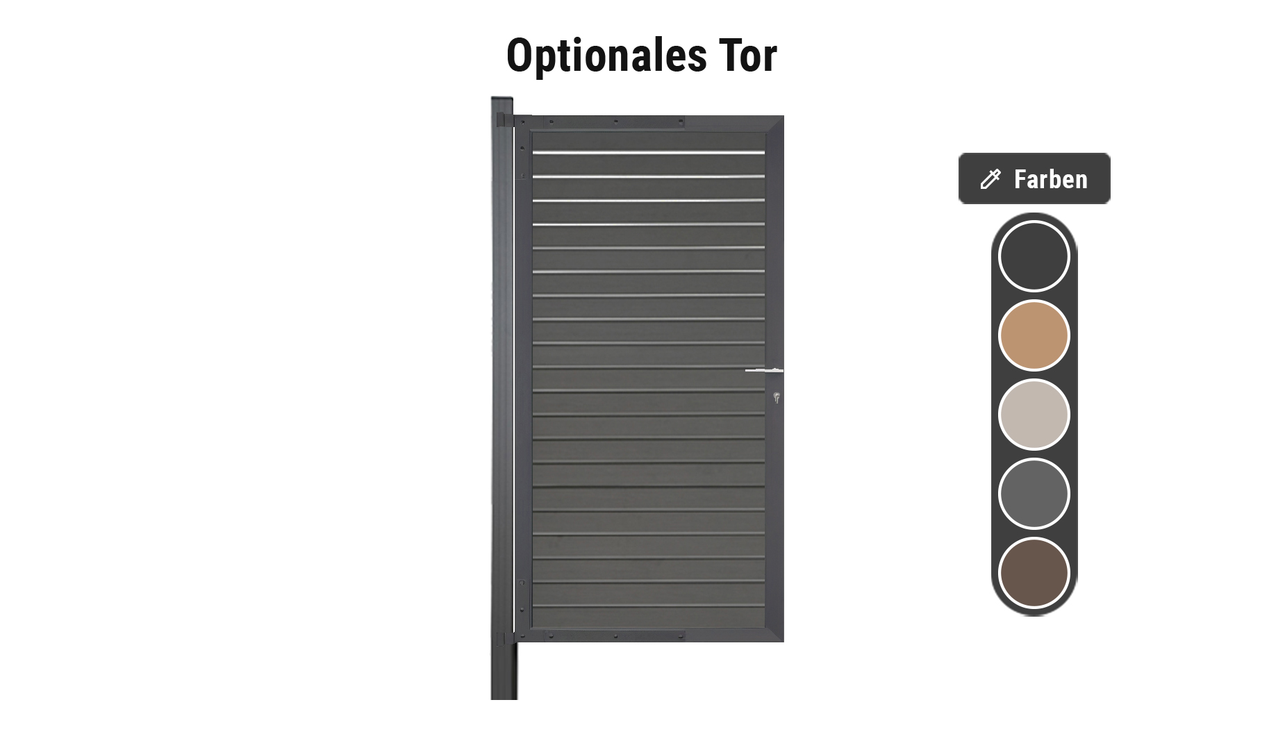 BPC Steckzaun Komplettset optionales Tor aus BPC und Aluminium Rahmen