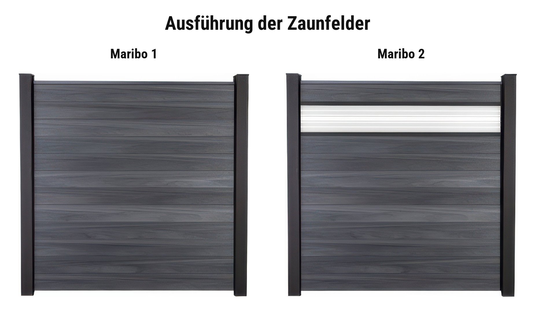 Ausführung BPC Zaun Maribo: Maribo 1 oder Maribo 2