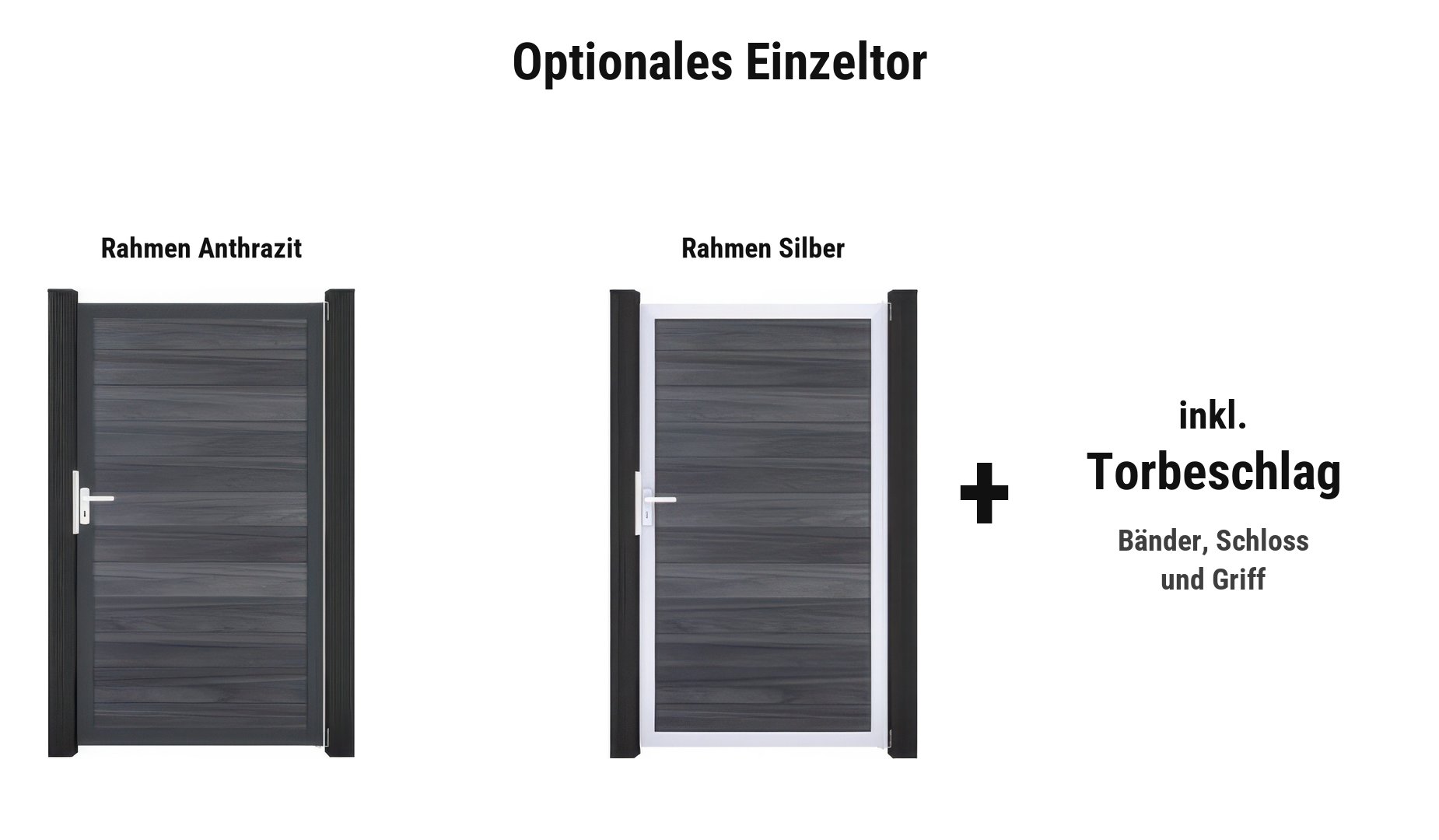 Maribo Einzeltor: ca. 100 x 180 cm, Rahmen in Anthrazit oder Silber