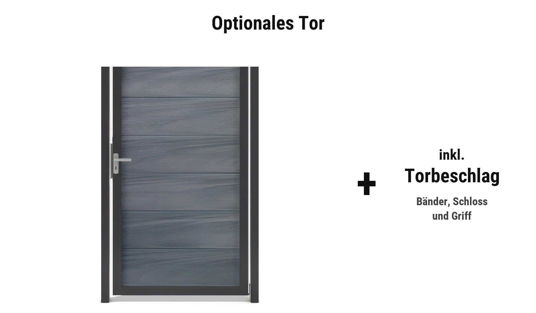 Billund Tor: ca. 100 x 180 cm mit Alurahmen in Anthrazit