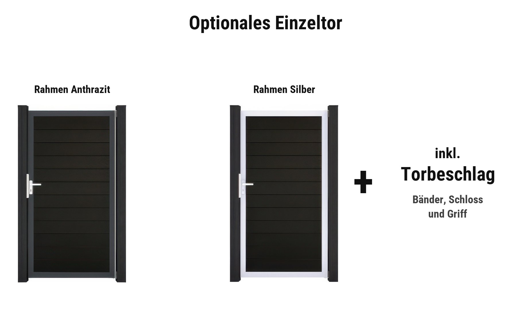 Sonderburg Einzeltor: ca. 100 x 180 cm, Rahmen in Anthrazit oder Silber