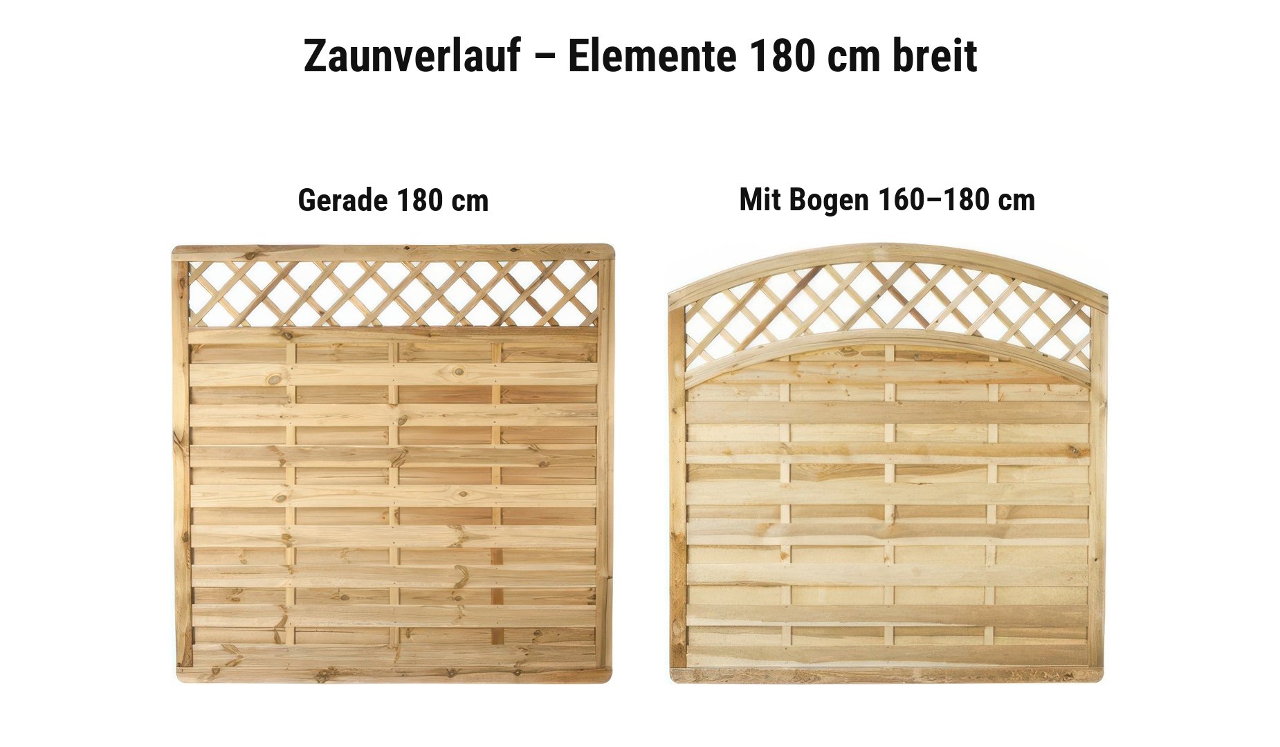 Garten Sichtschutz Bremen Rankgitter: Gerade 180 cm, Mit Bogen 160–180 cm