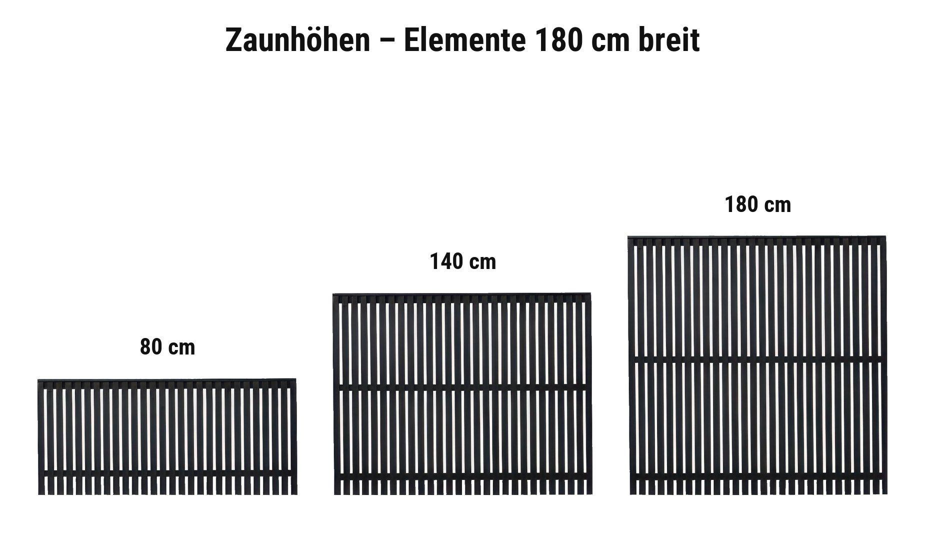 Sendai Schwarz: 80 cm, 140 cm, 180 cm