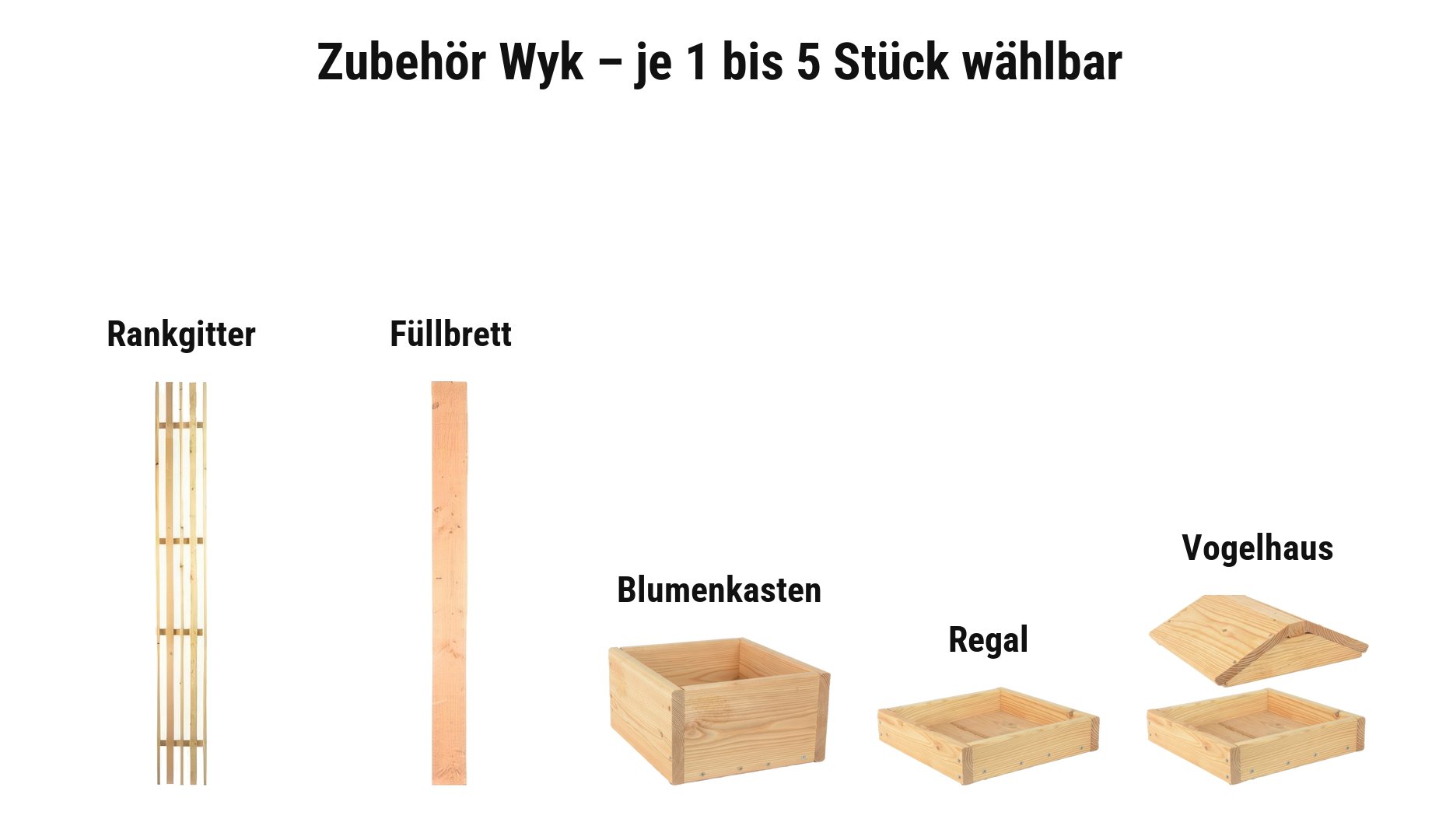 Rankgitter Wyk 20 x 179 cm aus Lärche, 1 bis 5 Stück