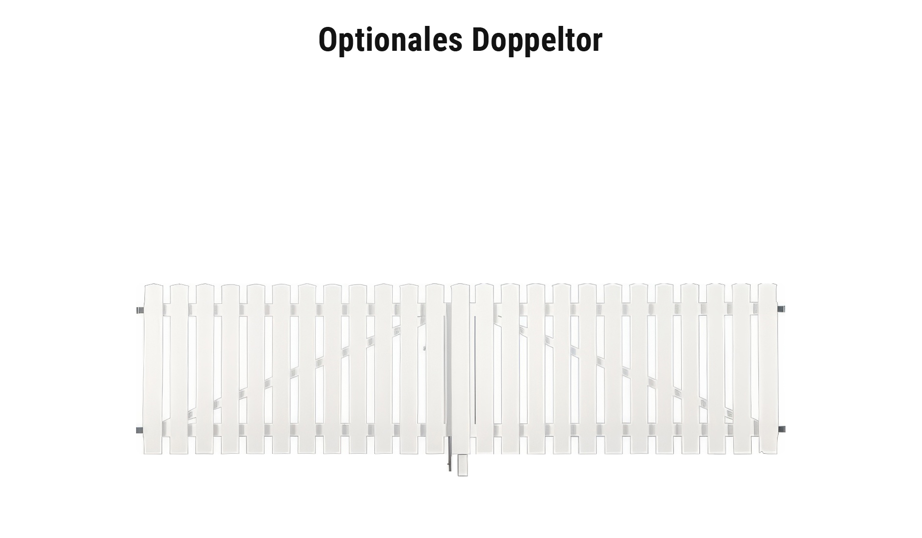 Kunststoffgartenzaun Komplettset optionales Doppeltor aus Fensterkunststoff mit Zubehör