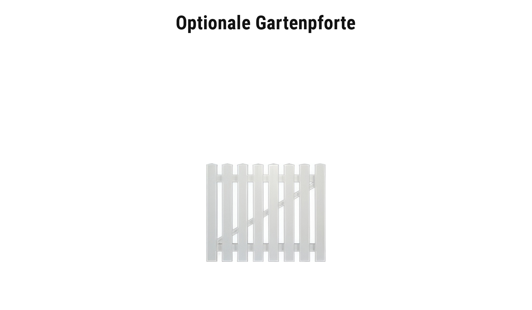 Kunststoffgartenzaun Komplettset optionale Gartenpforte aus Fensterkunststoff mit Zubehör 