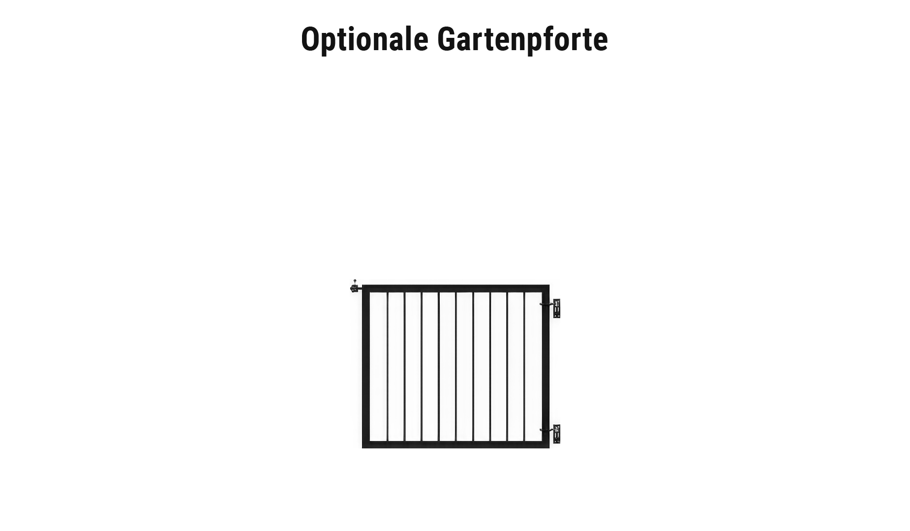 Metall Gartenzaun Komplettset optionale Gartenpforte aus Stahl mit Zubehör 