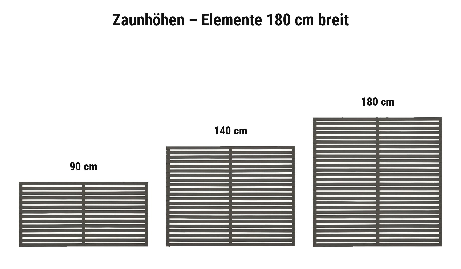 Tokyo Umbragrau: 90 cm, 140 cm, 180 cm