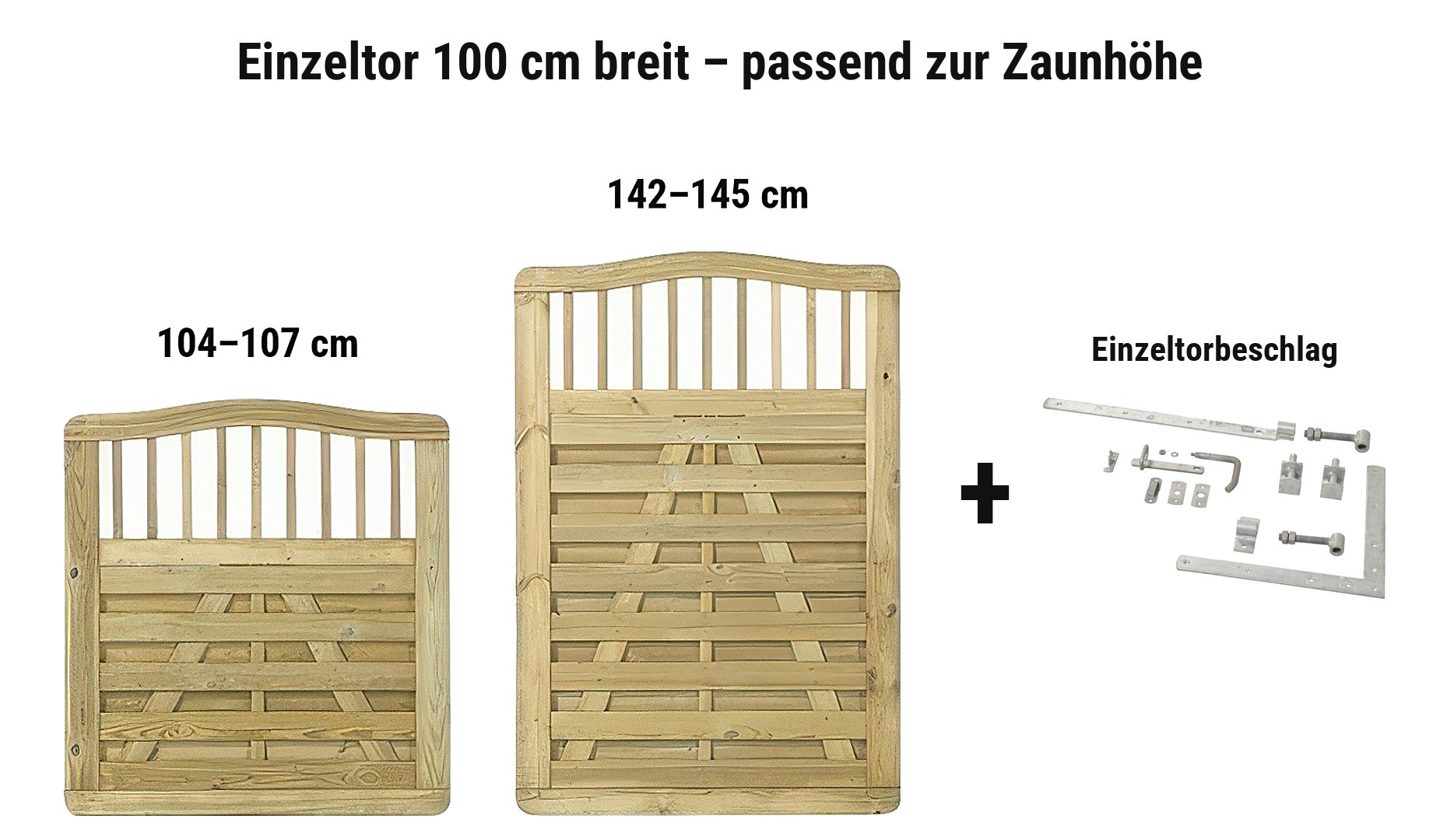Einzeltor Rondo 100 cm breit passend zur Zaunhöhe