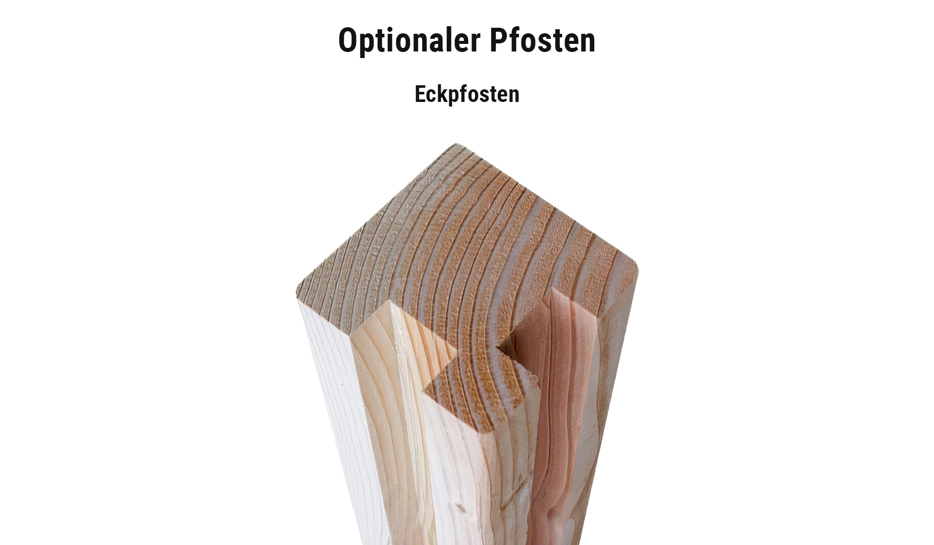Steckzaun Holz Komplettset optionaler Eckpfosten aus Douglasien Holz