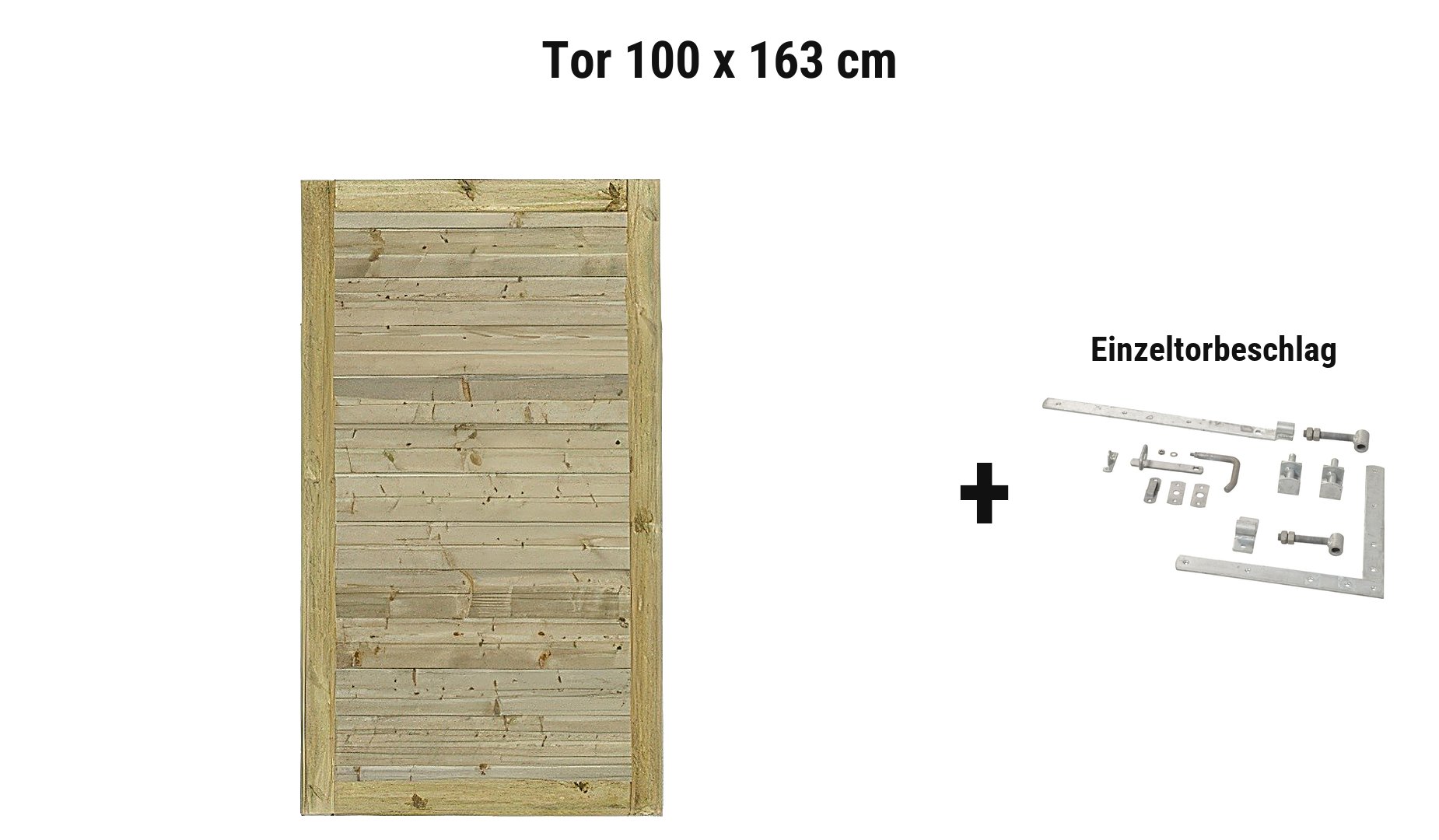 Tor Plank 100 x 163 cm passend zum Steckzaunsystem Plank