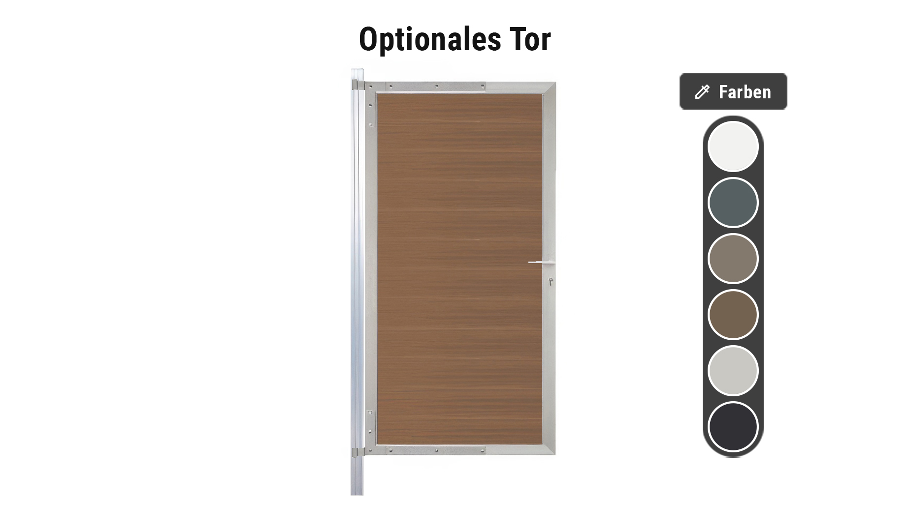  WPC Sichtschutzblenden Komplettset optionales Tor aus WPC mit Zubehör