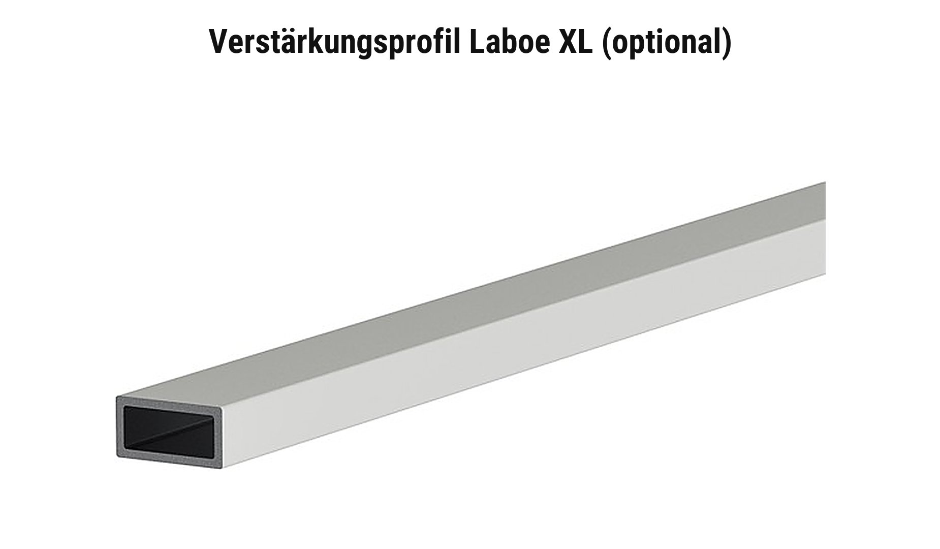Verstärkungsprofil Laboe XL aus verzinktem Stahl, 177 x 2 x 1 cm, für die Zaunfelder des WPC Steckzauns