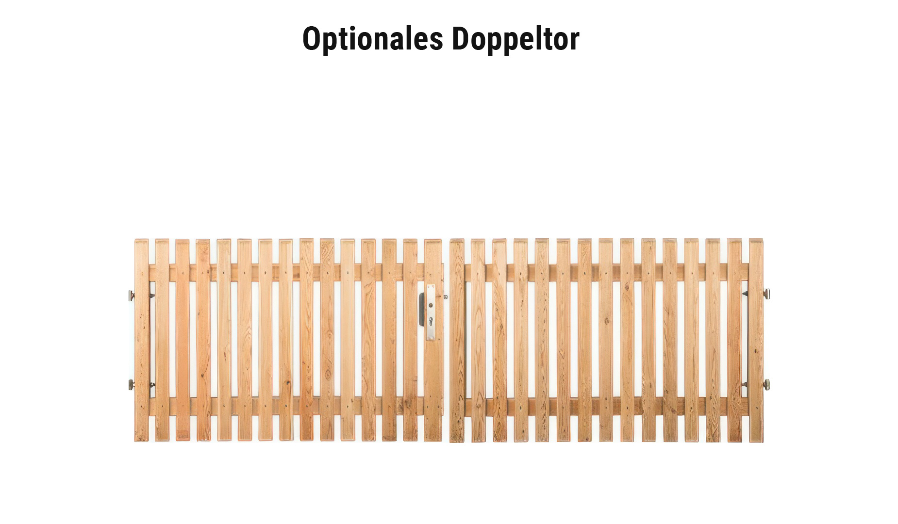 Natura Zaunfelder Komplettset optionales Doppeltor aus Lärche mit Zubehör