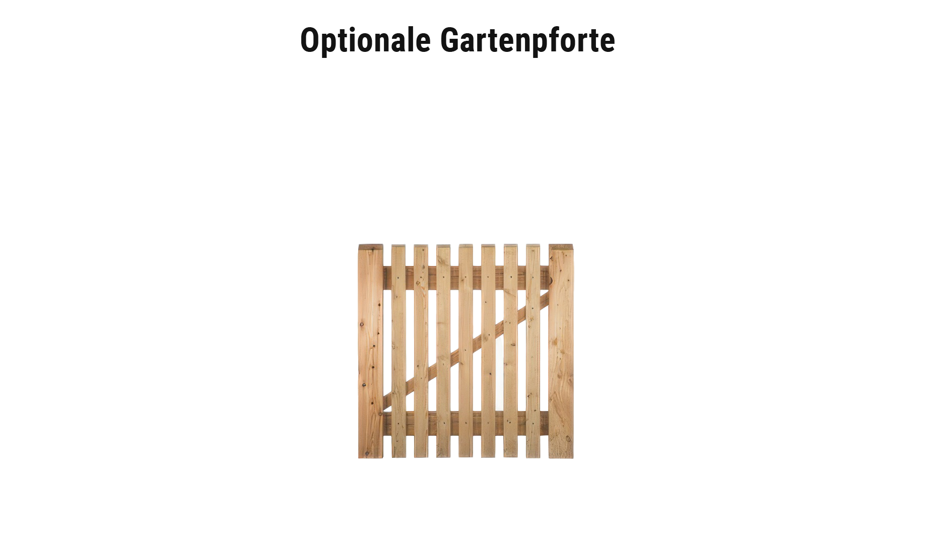 Natura Zaunfelder Komplettset optionale Gartenpforte aus Lärche  mit Zubehör