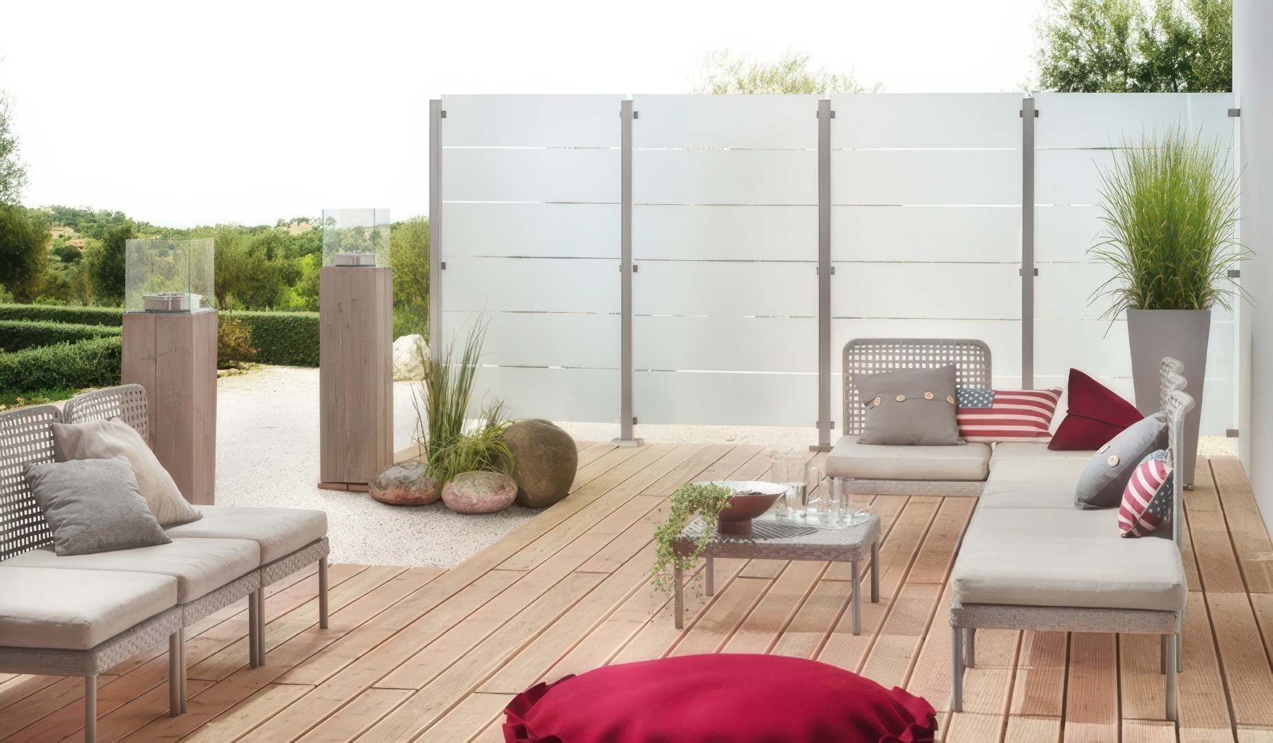 Windschutzwand Glas San Marino