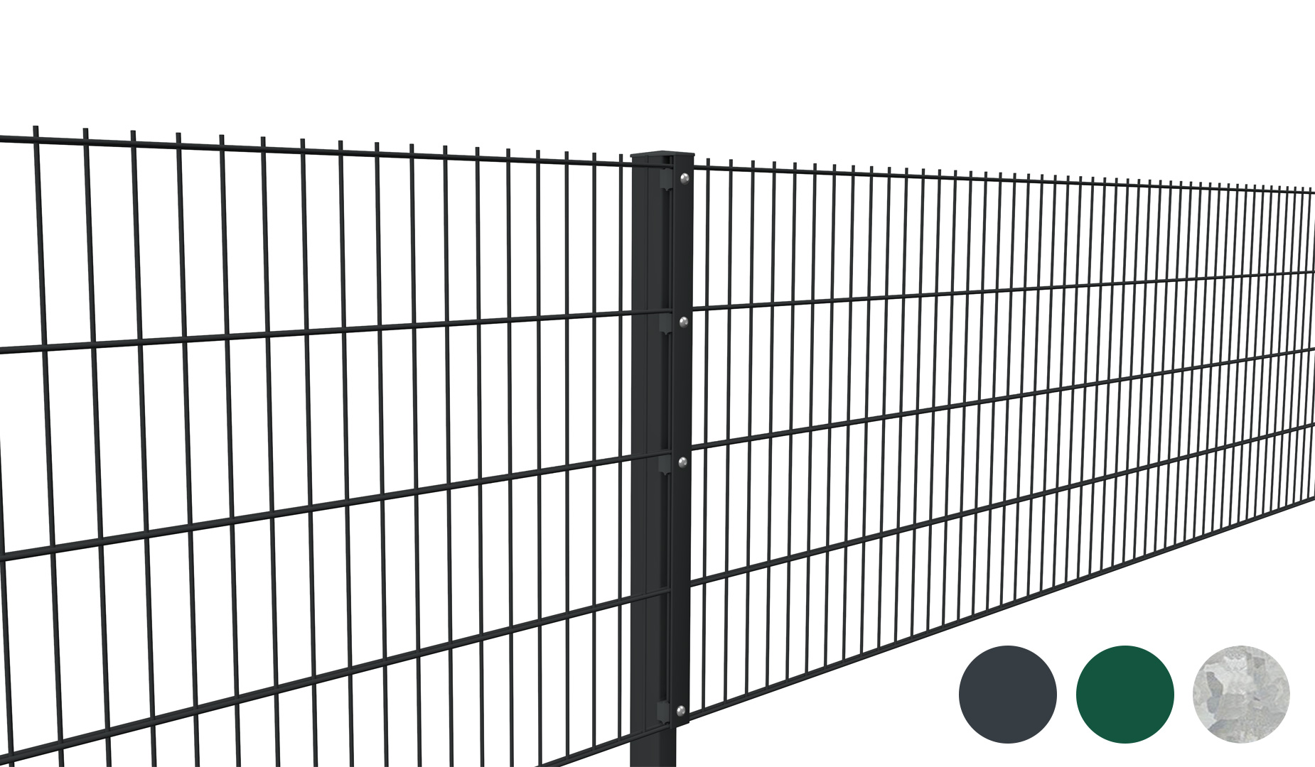 8/6/8 Doppelstabzaun Komplettset Maxi