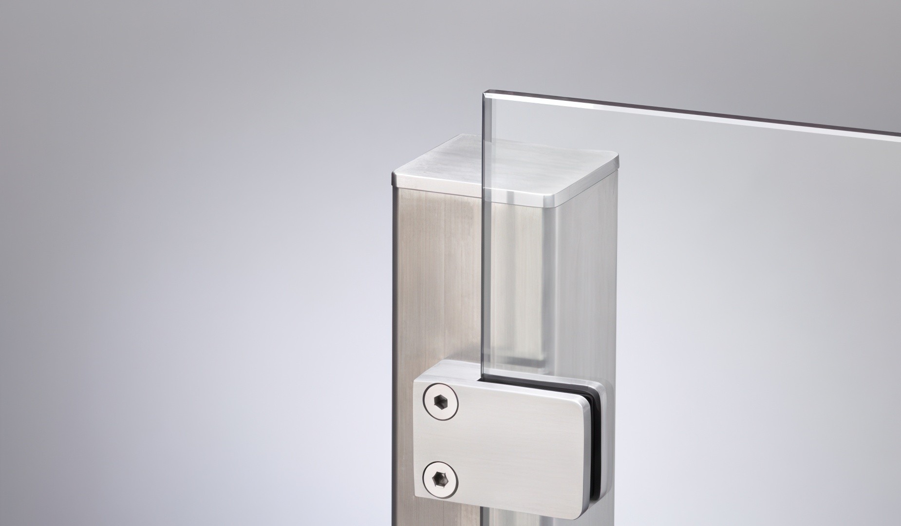 Edelstahlpfosten Glas