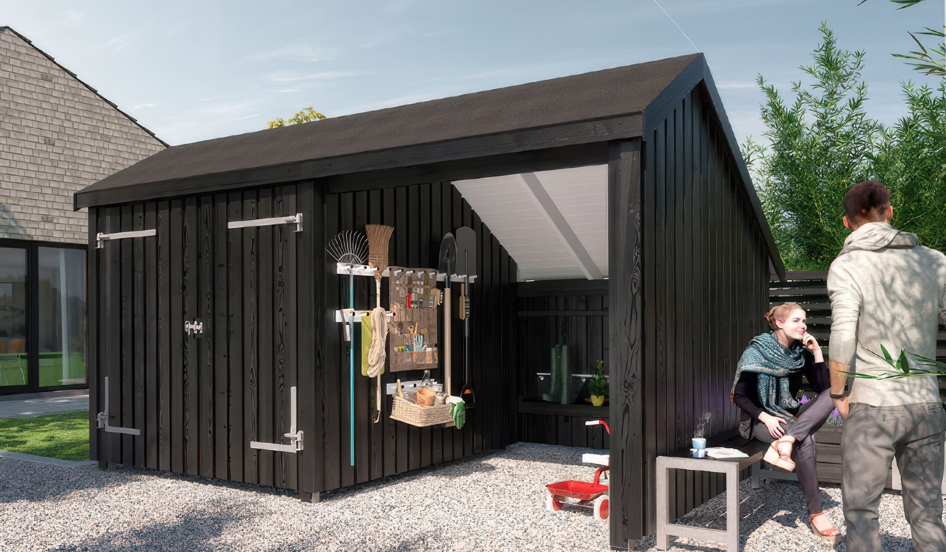 Geräteschuppen Holz Lasse