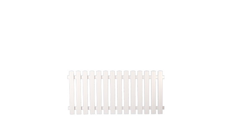 Kunststoffgartenzaun günstig bei meingartenversand: Die Lightline  Serie in 180 x 80cm, weiß