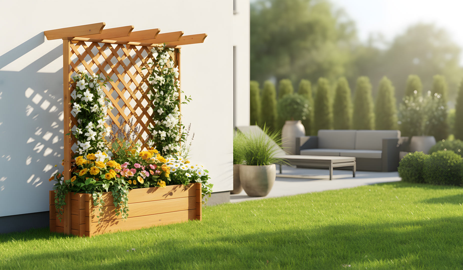 Pflanzkübel mit Rankgitter Belgorod