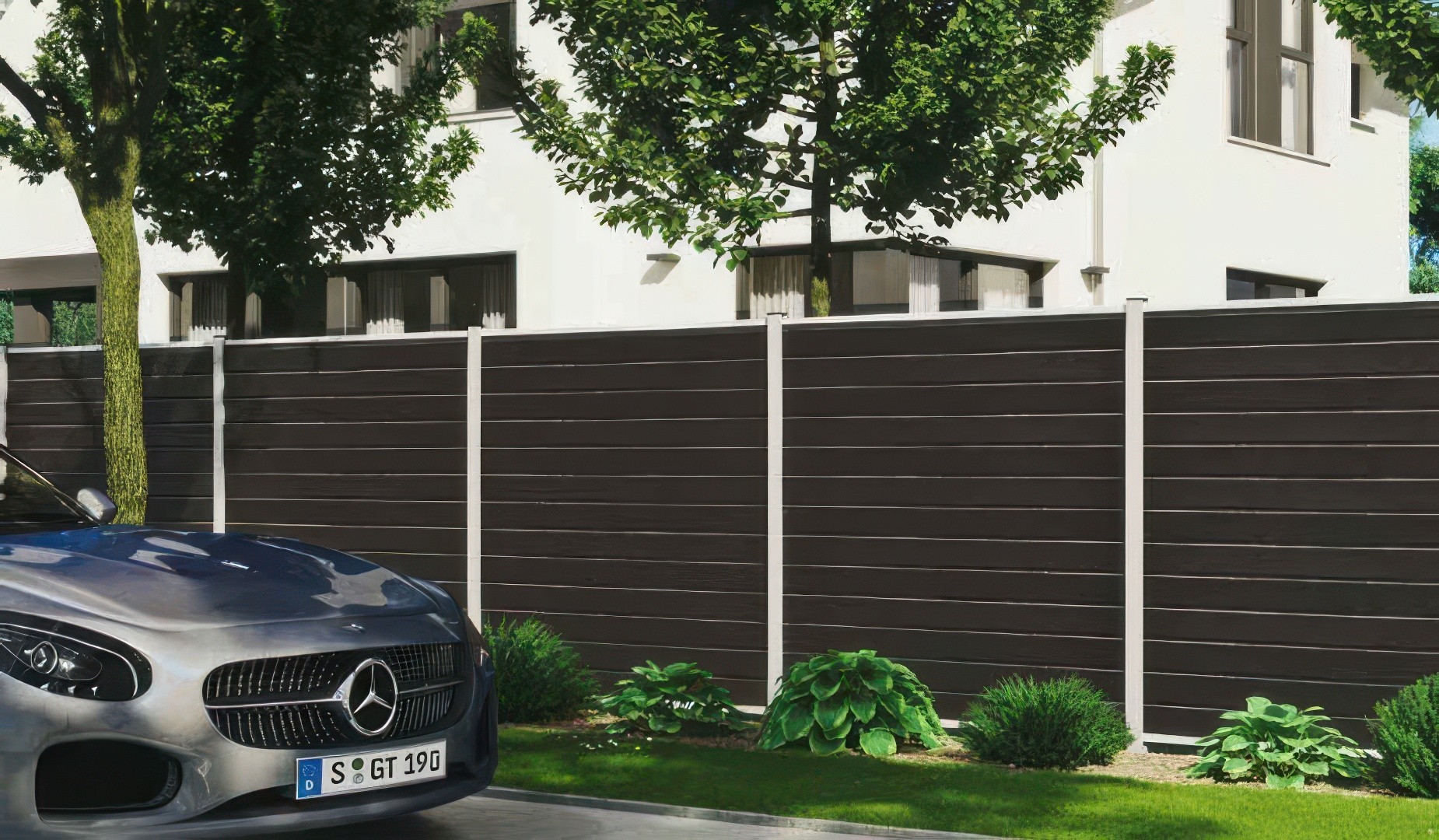 WPC Sichtschutzwand Mellum