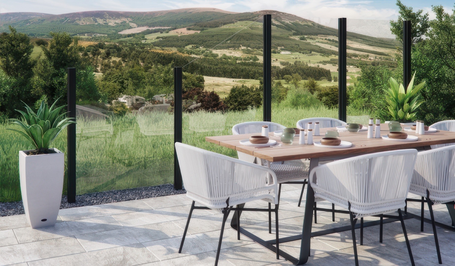 Glas Sichtschutz San Jose