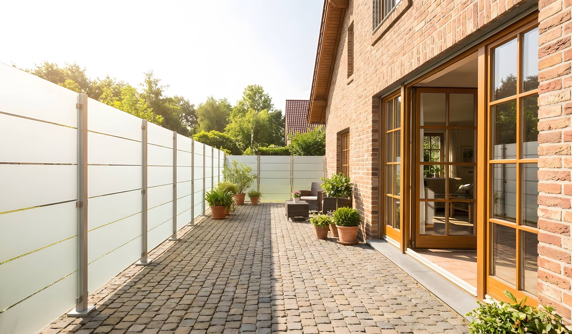 Windschutzwand Glas San Marino