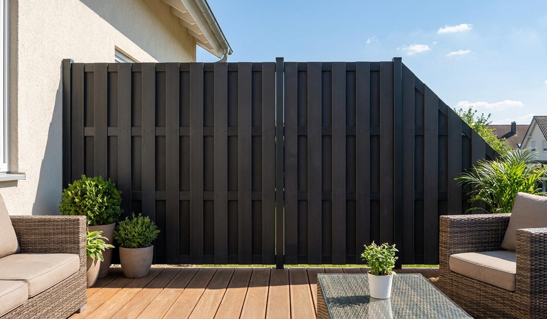 WPC Lamellenzaun Kampen