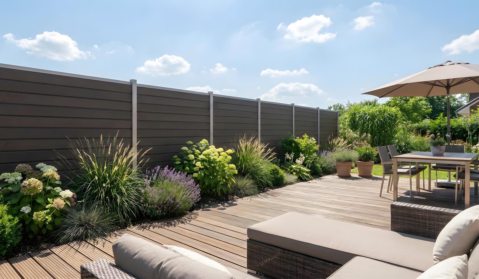 WPC Sichtschutzwand Mellum